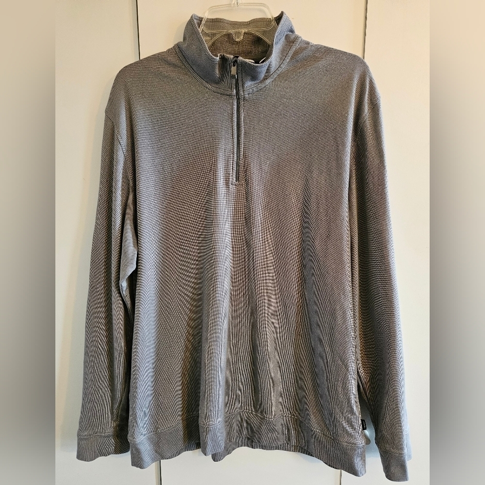 Calvin Klein Quarter Zip Long Sleeve Pullover Shirt Mens (L)